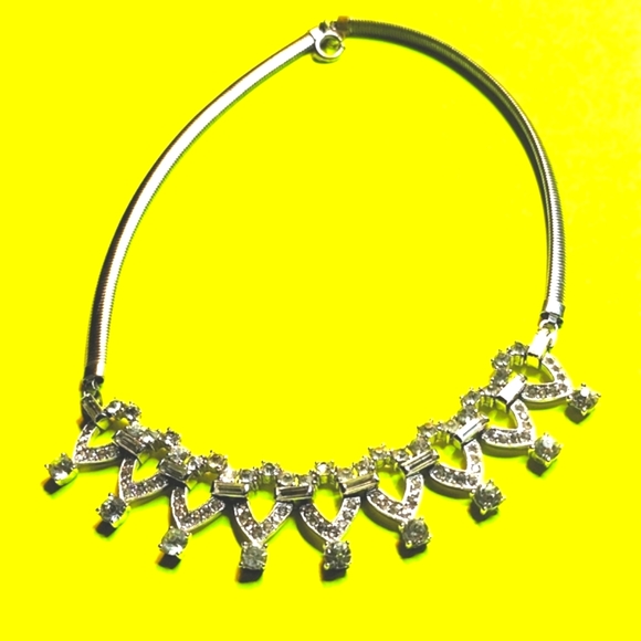 Unique Vintage Jewelry Vintage 9560s Silver Rhinestone Marcasite